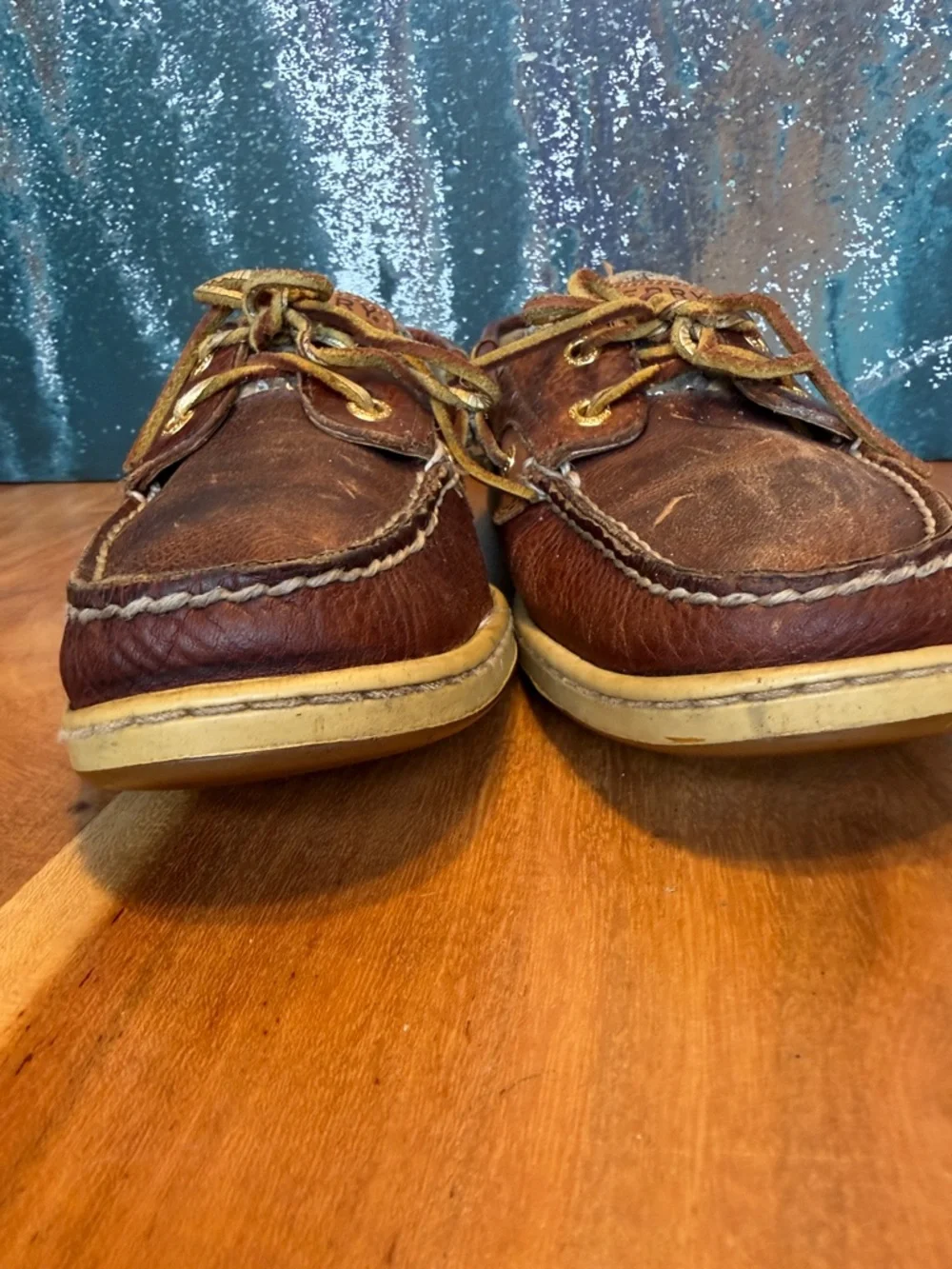 Sperry Top-Sider 2010’s Statement Brown Leather Boat Shoes‎ Zebra (Fair)